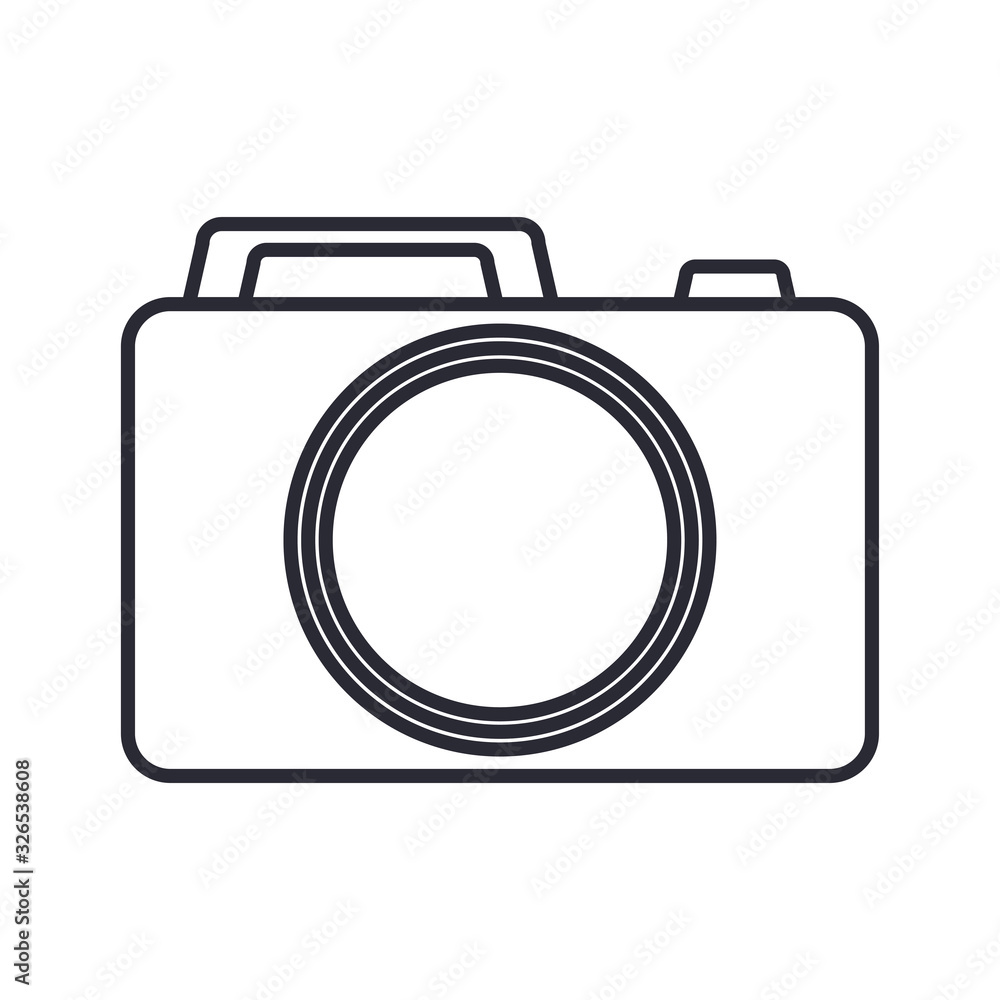 photographic camera icon over white background photographic camera icon over white background