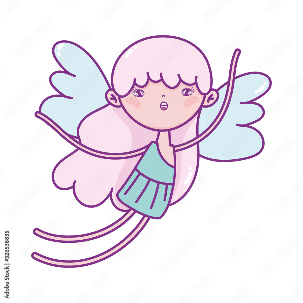 happy valentines day, cupid with wings cartoon character