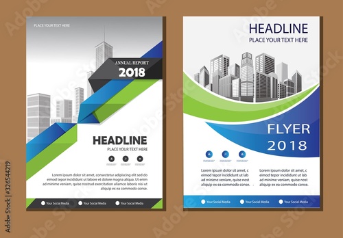 Brochure design, cover modern layout, annual report, poster, flyer in A4 with colorful triangles, geometric shapes for tech, science, market with light background