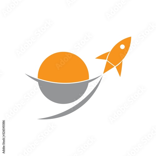 rocket icon logo vector