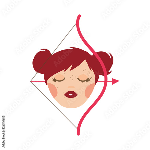 beautiful woman with sagittarius zodiac sign