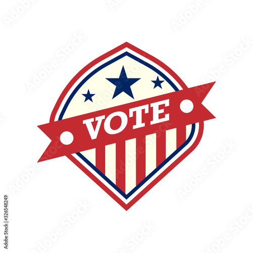 United States of America Presidential Election Button Design, badges and vote labels.