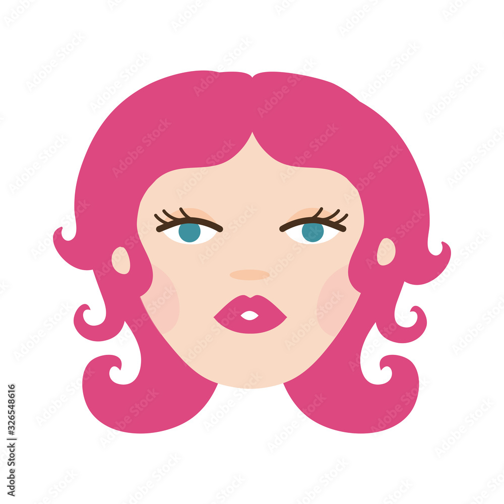 young woman with pink hair avatar character young woman with pink hair avatar character