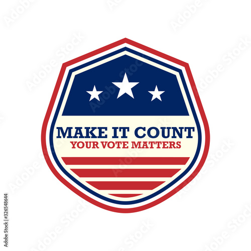 United States of America Presidential Election Button Design, badges and vote labels. © Ihsan