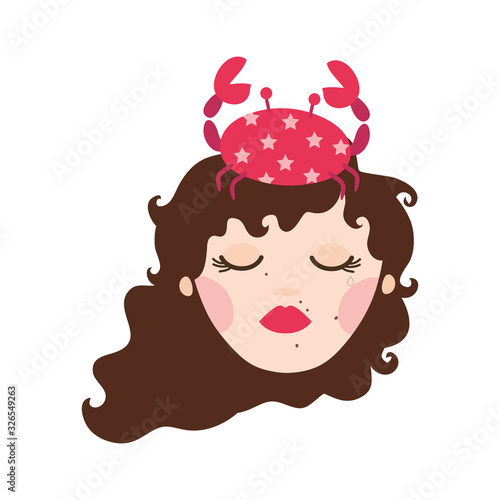 beautiful woman with cancer zodiac sign