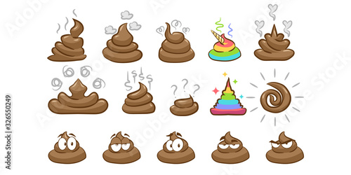 poop vector set collection graphic clipart