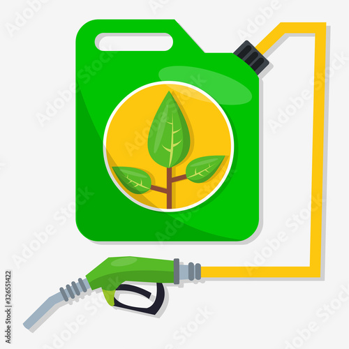 eco fuel concept vector illustration in flat style