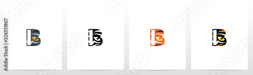 Tiger Eye Inside Letter Logo Design B