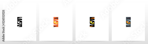 Tiger Eye Inside Letter Logo Design I