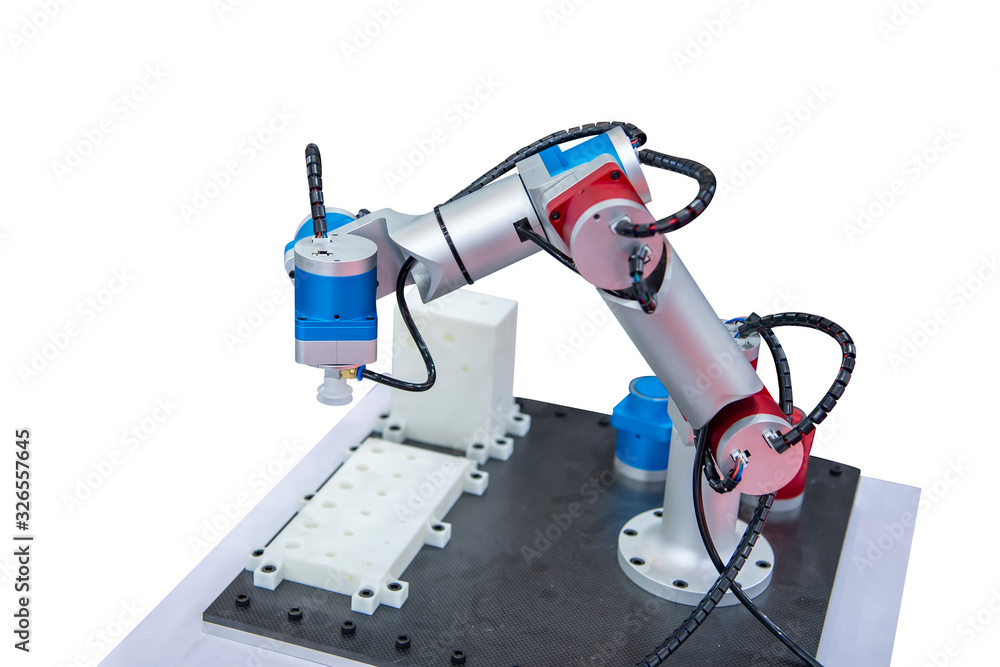 robotic arm for industry isolated on white background robotic arm for industry isolated on white background
