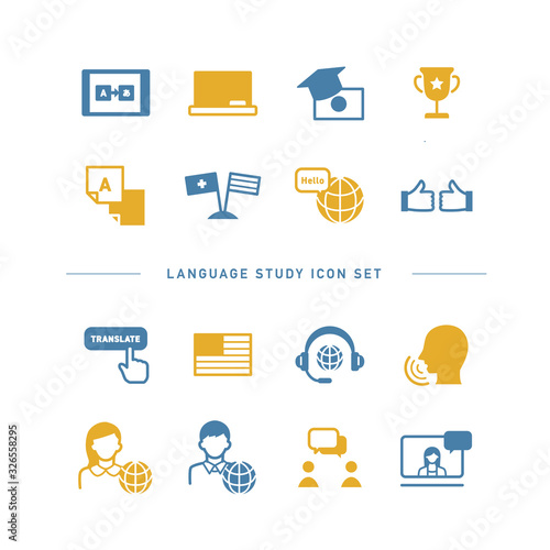 LANGUAGE STUDY ICON SET