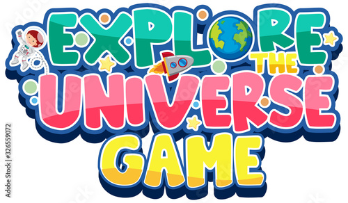 Sticker design for explore the universe game