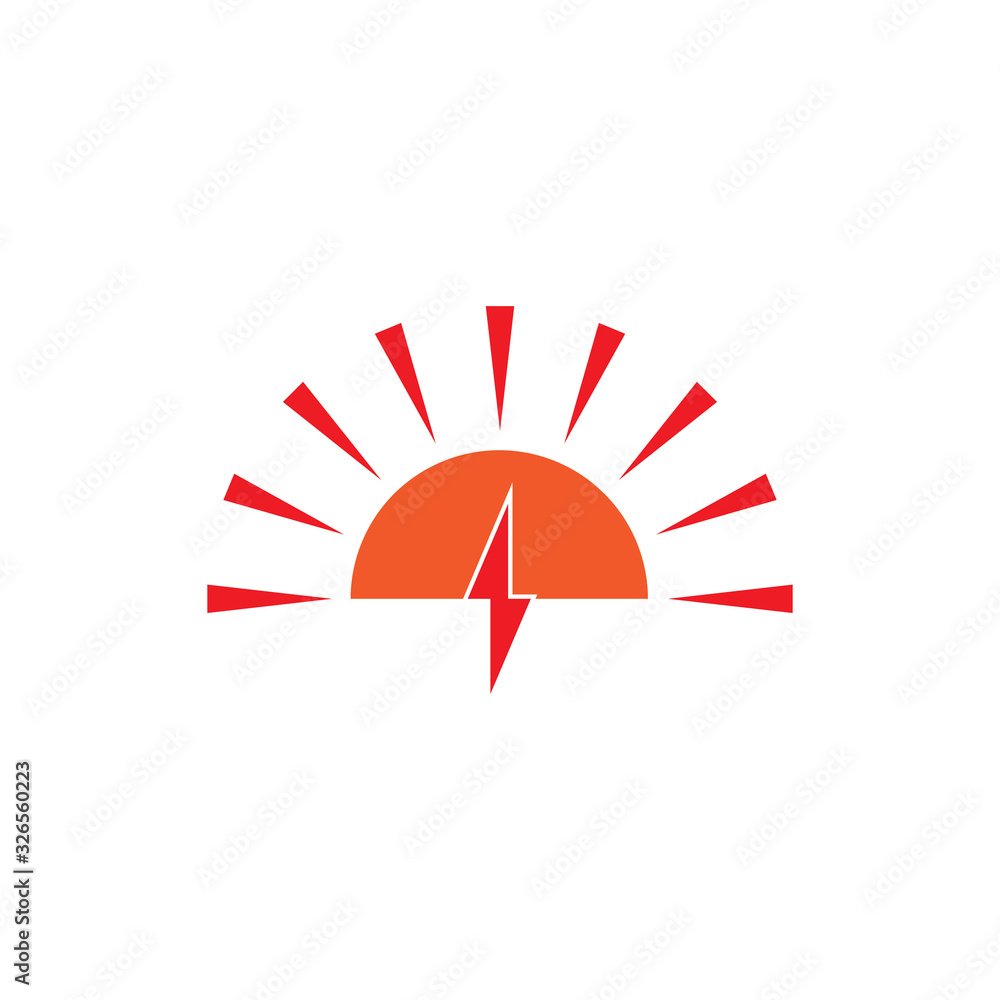 Solar Cell Electric logo design vector Solar Cell Electric logo design vector