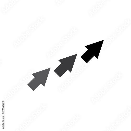 Triple Up Arrow logo design vector