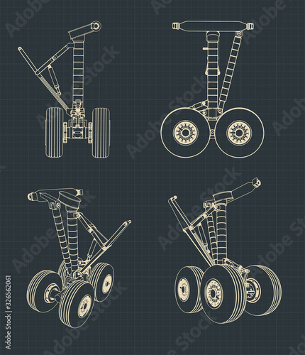 Airplane landing gear drawings