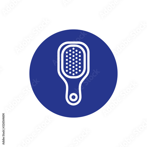 brush of barber shop block style icon