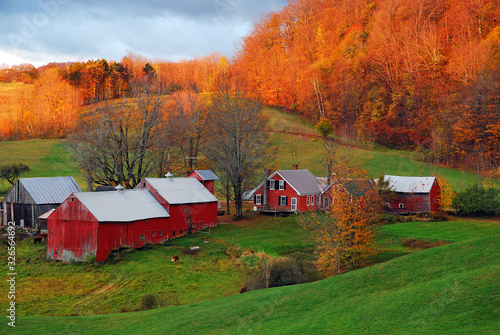 A rural Vermont scene in late fall photo