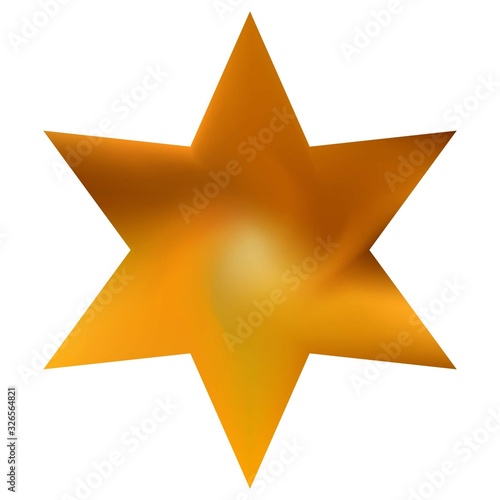 Blurred background in the form of hexagram.