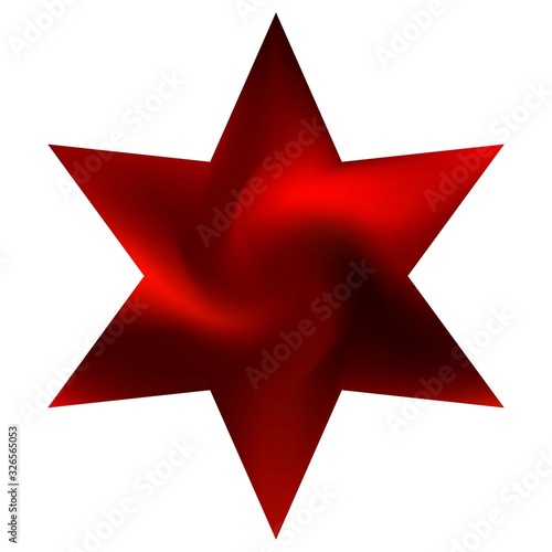 Chromatic background in the form of hexagram.
