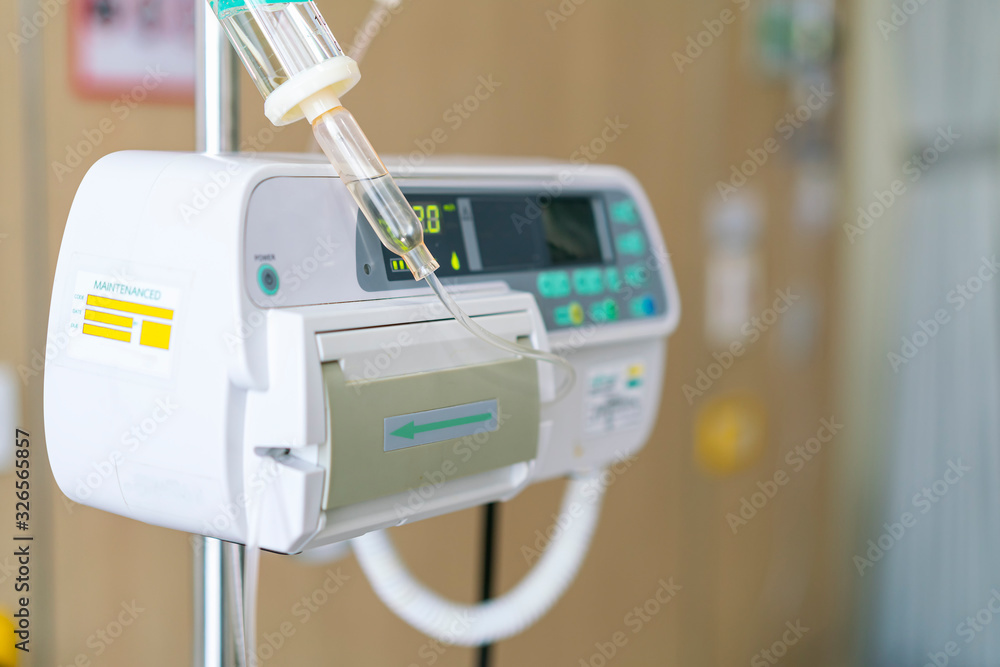 Modern automatic Infusion pump for infuses fluids medication or