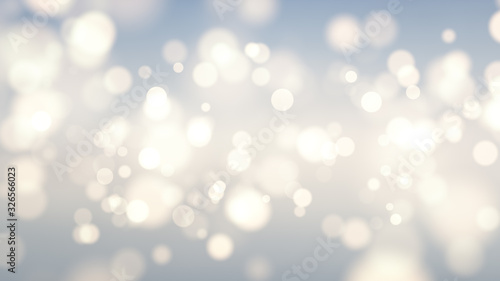 Abstract golden bokeh lights with soft light background.