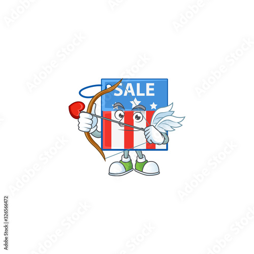 A lovely USA price tag Cupid with arrow and wings