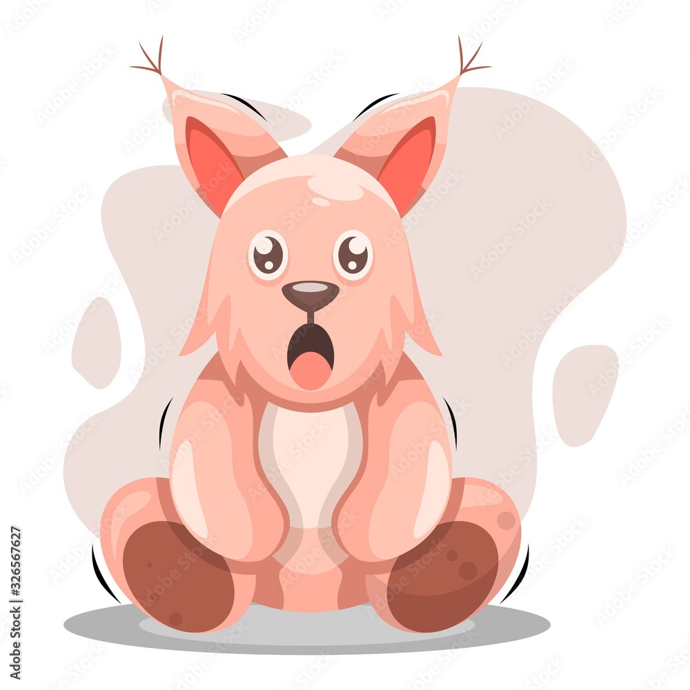 cute lynx mascot cartoon vector cute lynx mascot cartoon vector