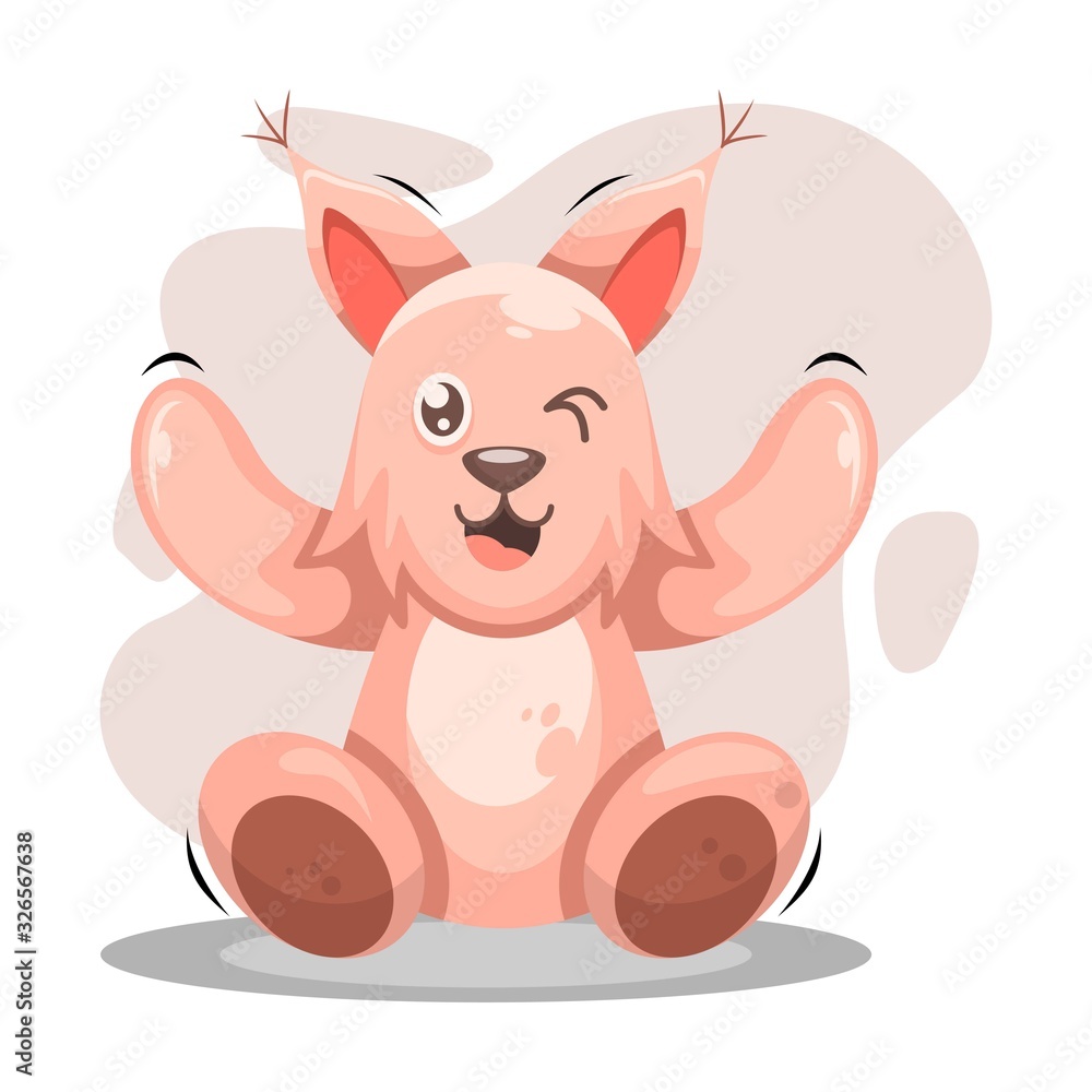 cute lynx mascot cartoon vector cute lynx mascot cartoon vector