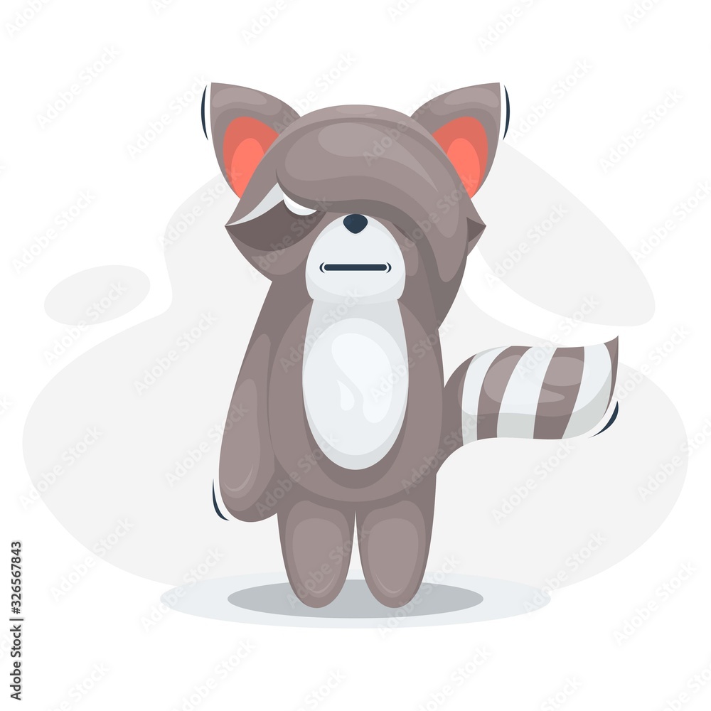 cute raccoon mascot cartoon vector cute raccoon mascot cartoon vector