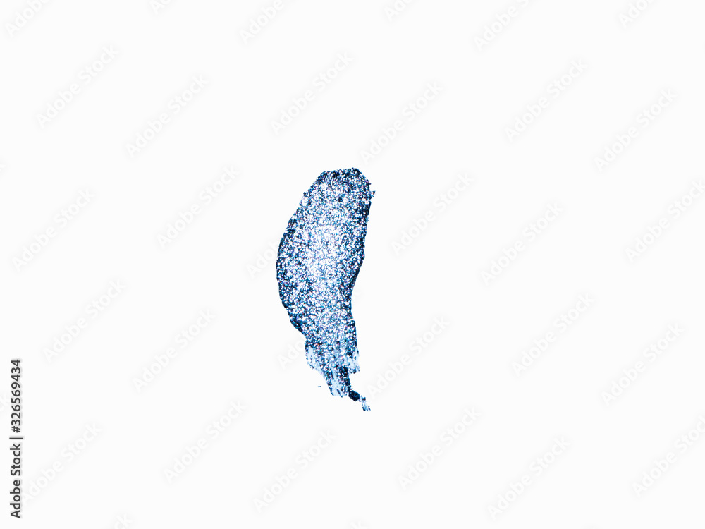 a smear of blue glittering shadows on a white background a smear of blue glittering shadows on a white background