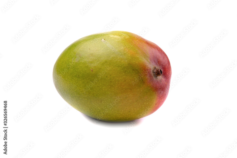 mango fruit close-up on a white isolated background mango fruit close-up on a white isolated background