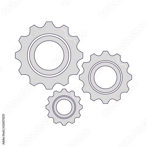 gears wheels icon, colorful design