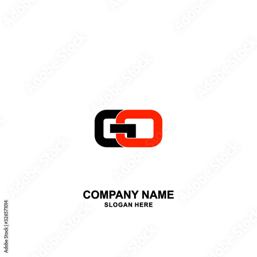 GO Initial logo template vector