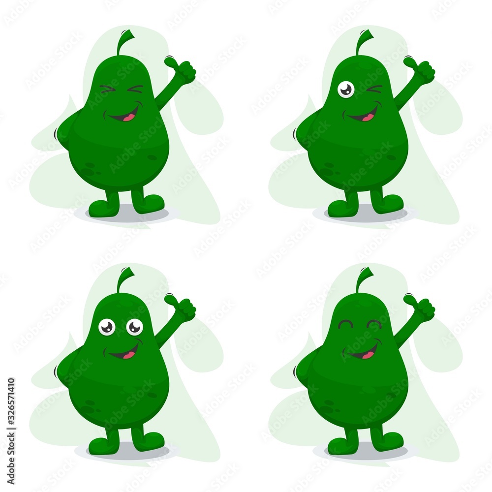fruit avocado mascot cartoon vector fruit avocado mascot cartoon vector