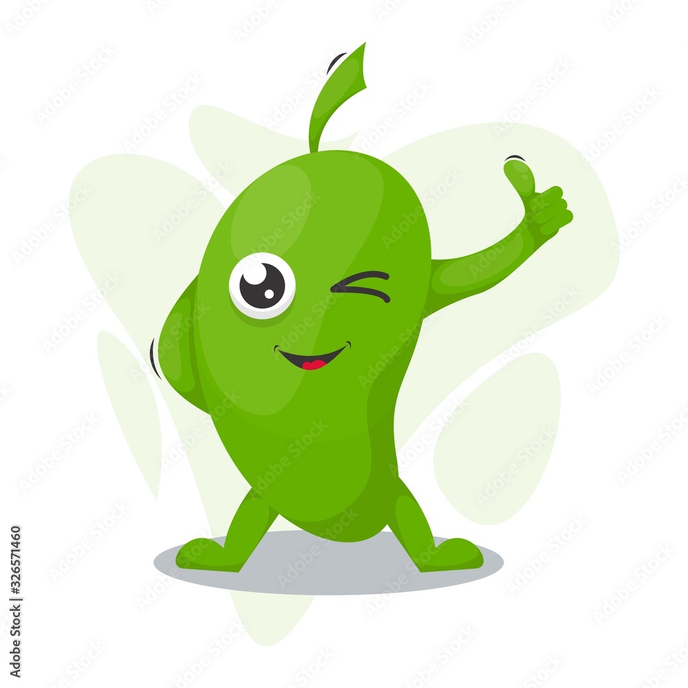 fruit mango mascot cartoon vector fruit mango mascot cartoon vector