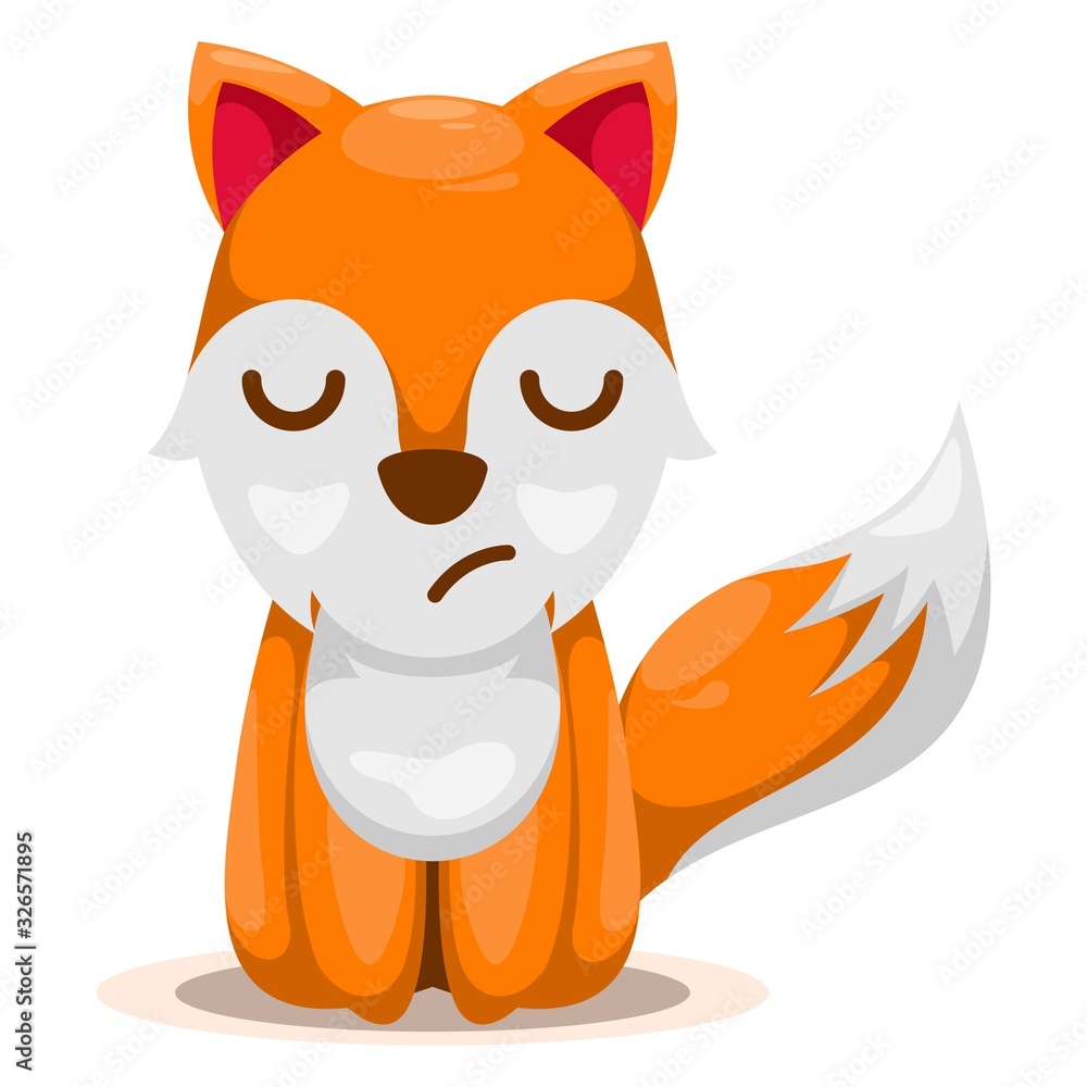 adorable fox mascot cartoon vector adorable fox mascot cartoon vector