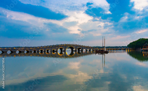 Nanhu bridge, Zhouzhuang Ancient Town, Suzhou City, Jiangsu Province, China photo