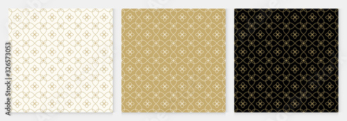 Background pattern seamless geometric line floral design abstract gold luxury color vector. Christmas background.