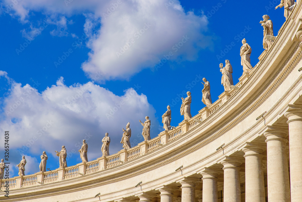 Colonnades at St. Peter's Square in Vatican City