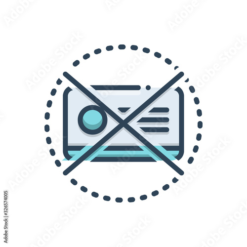 Color illustration icon for expired 