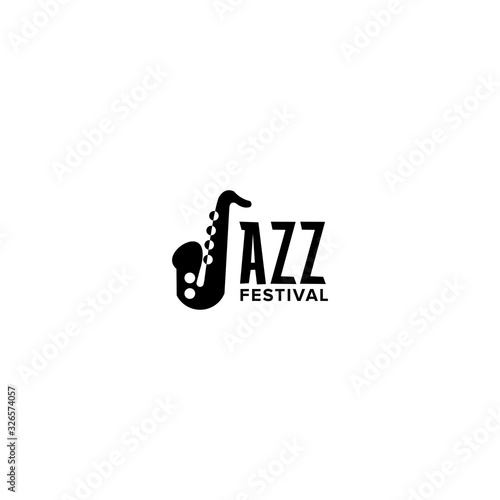 Jazz festival vector logo design