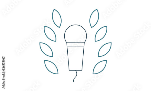 Master microphone icon for professional speaking and broadcasting