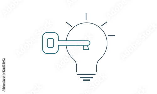 Problem solving icon for critical thinking and solutions