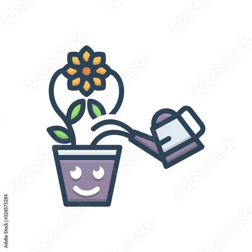 Color illustration icon for indoor