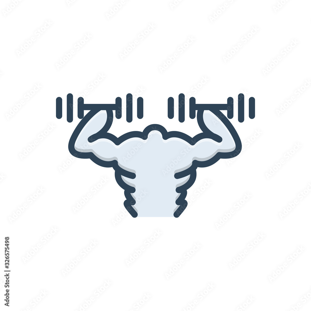 Obraz premium Color illustration icon for gym 
