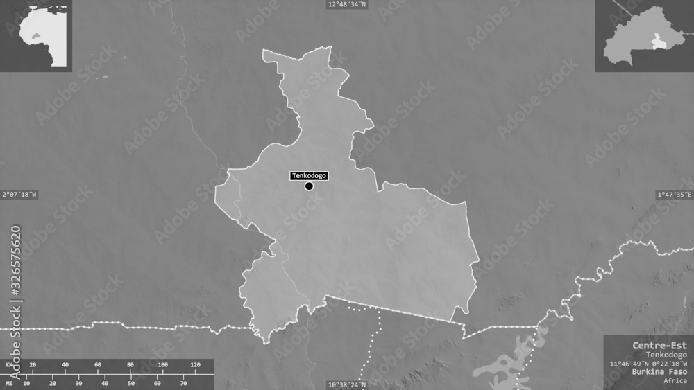 Centre-Est, Burkina Faso - composition. Grayscale