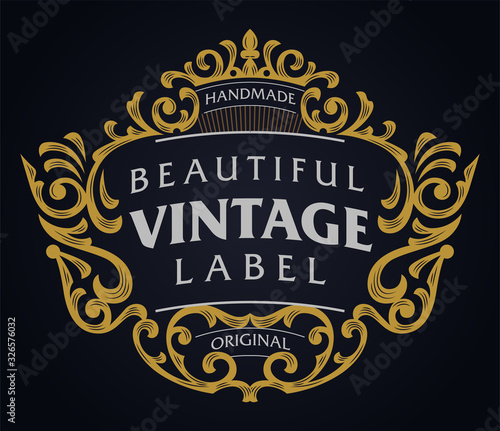 Classic Victorian Ornament Frame Beautiful Label Template