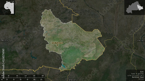 Est, Burkina Faso - composition. Satellite