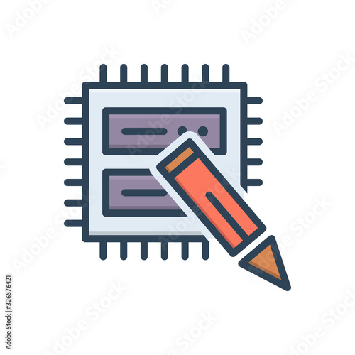 Color illustration icon for Data