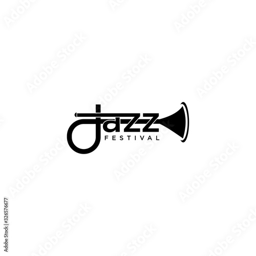 saxophone logo design vector symbol